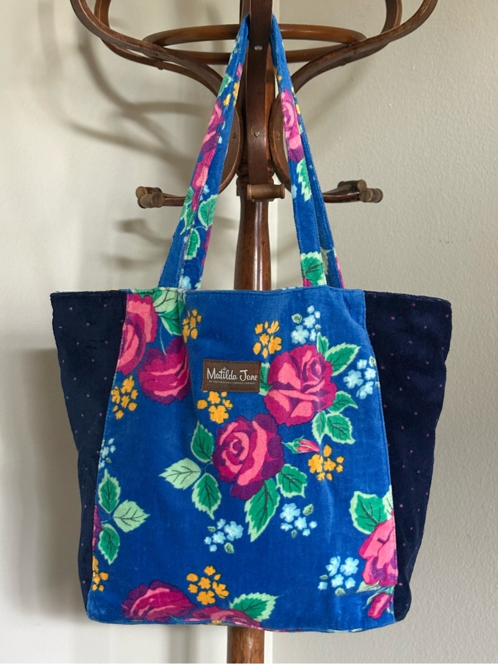 The Matilda Jane Sweet Sunshine Lined Tote Bag | Flower Floral Terry Cloth